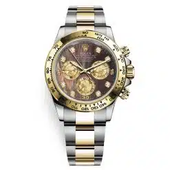 Rolex Cosmograph Daytona 116503 Black MOP Diamond Oyster Steel and Gold Mens Watch