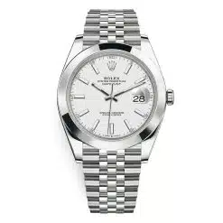 Rolex Datejust 126300-0006 White Index Jubilee 41mm Stainless Steel Mens Watch