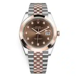 Rolex Datejust 126301-0004 Chocolate Diamond Jubilee 41mm Steel and Everose Gold Mens Watch