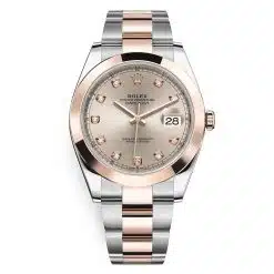 Rolex Datejust 126301-0007 Sundust Diamond Oyster 41mm Steel and Everose Gold Mens Watch