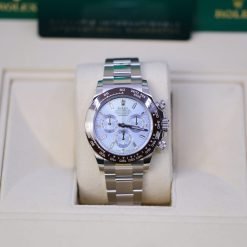 Alternative view of Rolex Cosmograph Daytona 116506 Ice Blue Baguette Diamond Platinum Watch