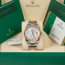 Alternative view of Rolex Datejust 126331 MOP Diamond Oyster 41mm Steel and Everose Gold Watch