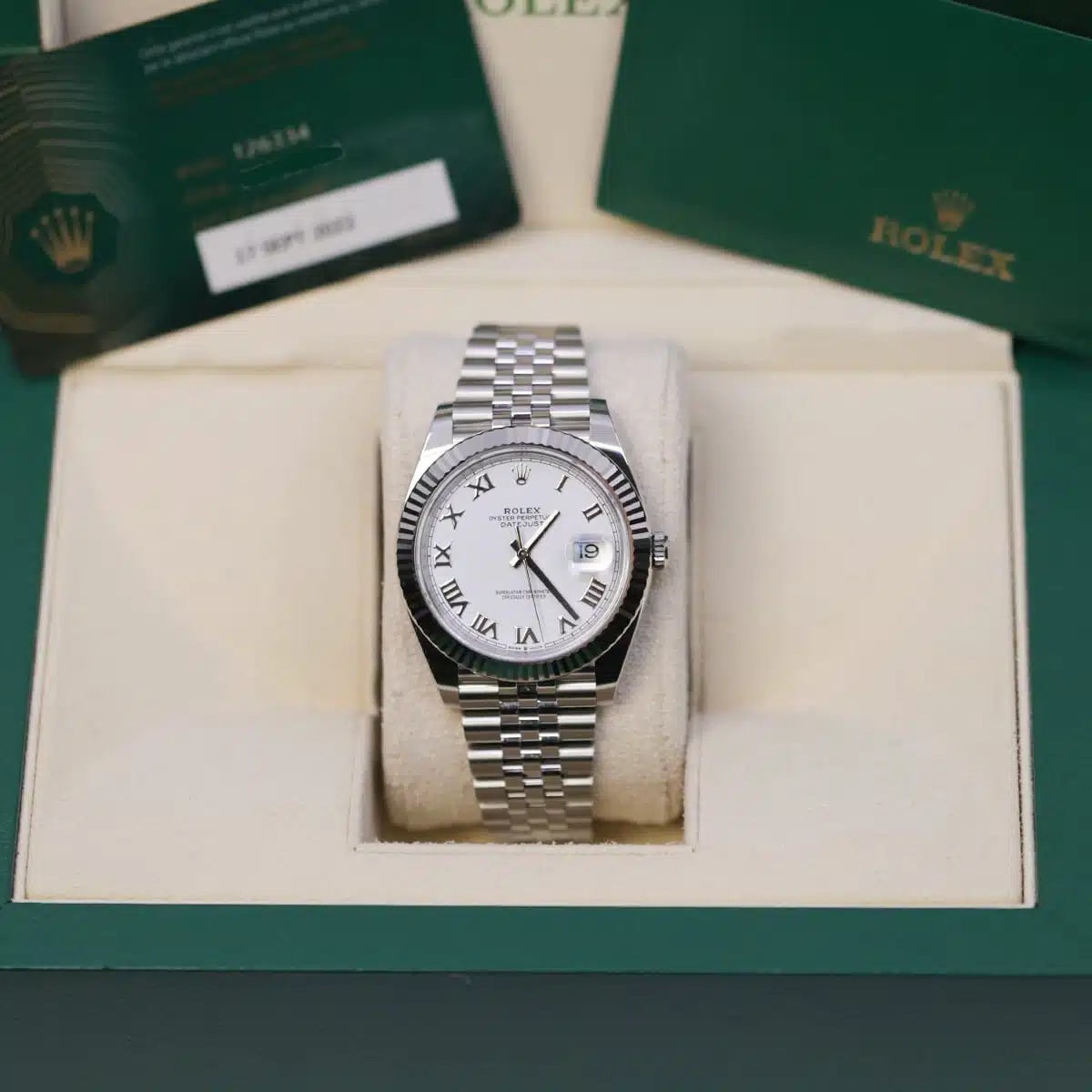 Rolex Datejust 126334-0024 White Roman Jubilee 41mm Stainless Steel Mens Watch - Image 2