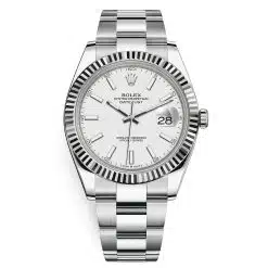 Rolex Datejust 126334-0009 White Index Oyster 41mm Stainless Steel Mens Watch