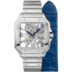 SANTOS DE CARTIER SKELETON WATCH WHSA0007