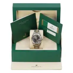 Alternative view of Rolex Datejust ll 116334 41 mm Steel Rhodium Diamond Fluted Bezel