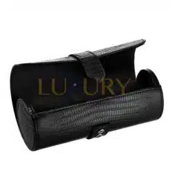 Traveler’s Watch Storage Organizer Case for 3 Watches Black