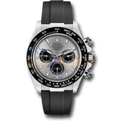 Rolex Cosmograph Daytona 116519LN Steel and Black Oysterflex White Gold Mens Watch