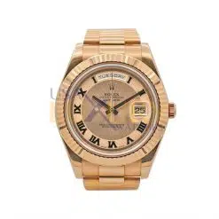 Rolex 218235 Day-Date 41mm 18K Rose Gold Fluted Bezel Watch