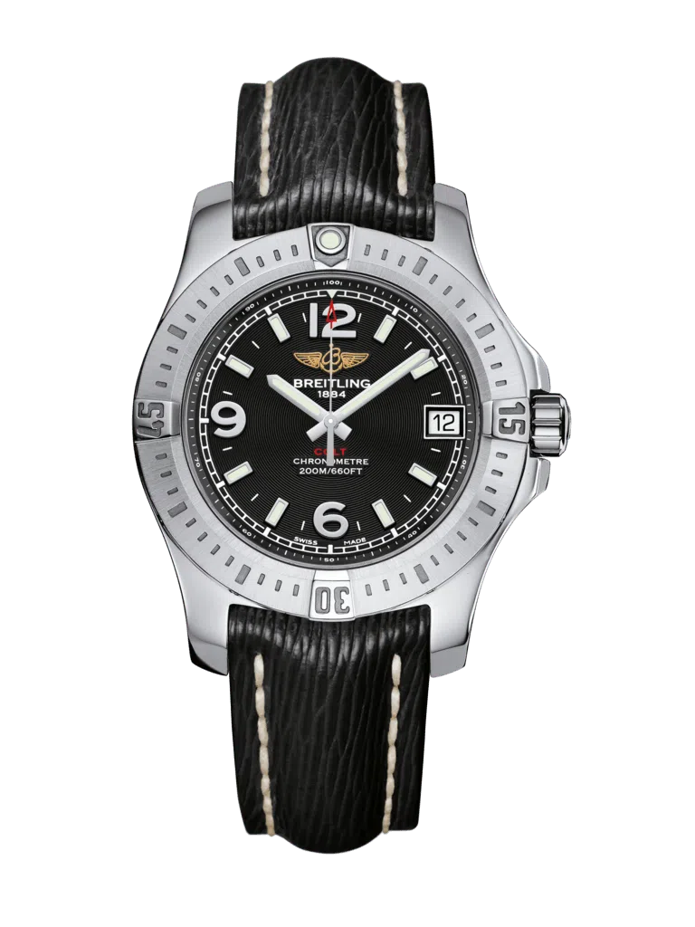 Breitling A74389111B1X1 Ladies Colt 36 Stainless Steel Volcano Black Dial