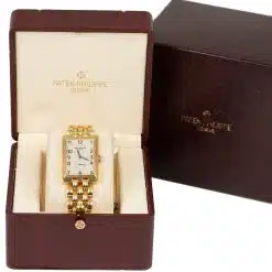 Alternative view of Patek Philippe Gondolo 5009/1J-051 18kt Yellow Gold with White Dial Mens Watch