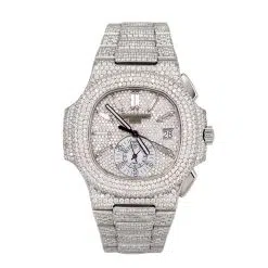 Patek Philippe 5980/1A-019 Nautilus Aftermarket Diamonds Iced Out 40.5mm Watch