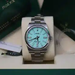 Alternative view of Rolex 124300-0006 Oyster Perpetual Turquoise Index Dial
