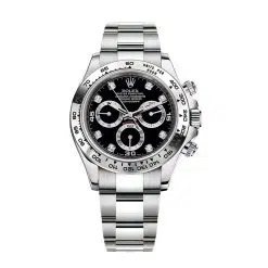 Rolex Cosmograph Daytona 116509 Black Diamond Oyster White Gold Mens Watch