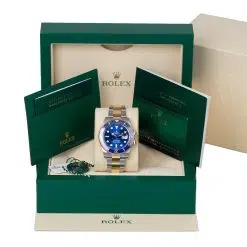 Alternative view of Rolex Submariner Date 41mm 126613LB Two Tone Oyster Bracelet Blue Dial Watch