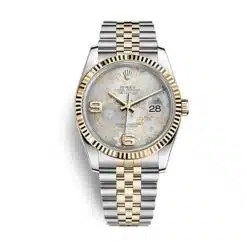 Rolex Datejust 116233 Floral Bezel Steel And Yellow Gold Fluted Bezel Jubilee Bracelet Watch