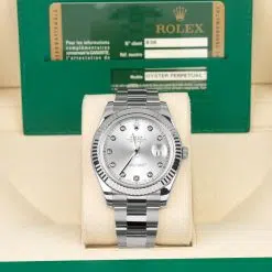 Alternative view of Rolex 116334 Datejust ll 41 mm Steel Silver Diamond Dial