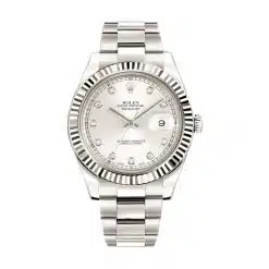 Rolex 116334 Datejust ll 41 mm Steel Silver Diamond Dial
