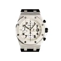 Audemars Piguet 26170ST.OO.D091CR.01 Royal Oak Offshore 42 mm White Dial Watch Black Rubber Strap