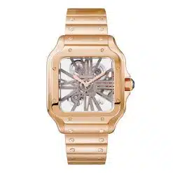 Cartier WHSA0016 Santos de Cartier Skeleton Dial Watch