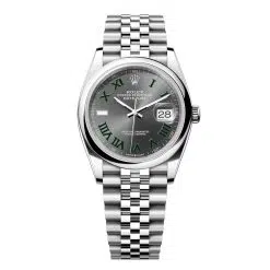 Rolex Datejust 126200 Oyster Perpetual 36 mm Wimbledon Dial Jubilee Stainless Steel Watch