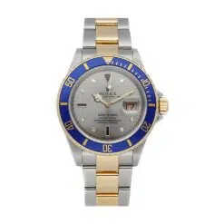 Rolex Submariner 16613 Grey Silver Blue Bezel 40mm Watch