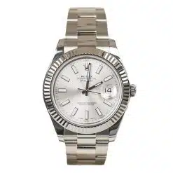 Rolex 116334 Datejust 41mm Silver Stick Dial Oyster Bracelet Watch