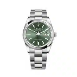 Rolex Datejust 126200 Mint Green Dial Stainless Steel Oyster Bracelet Watch