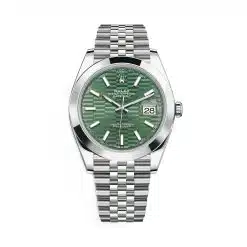 Rolex Datejust 126300-0022 Mint Green Fluted Dial Stainless Steel Jubilee Bracelet Watch