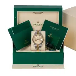 Alternative view of Rolex Datejust 126333 Champagne Fluted Motif Index Dial Jubilee Bracelet Watch