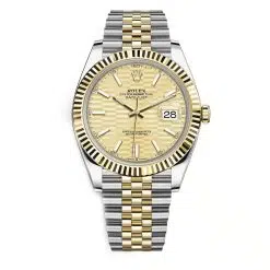 Rolex Datejust 126333 Champagne Fluted Motif Index Dial Jubilee Bracelet Watch