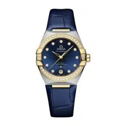 Omega 131.28.36.20.63.002 Co-Axial Blue Dial With Diamonds