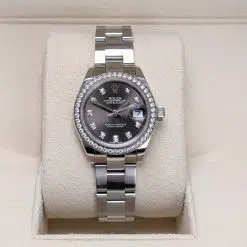 Alternative view of Rolex 279384RBR-0018 Lady Datejust Dark Gray set with Diamonds 28mm