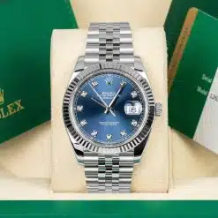 Alternative view of Rolex Datejust 126334 Blue Diamond Jubilee 41mm Stainless Steel