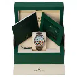 Alternative view of Rolex Oyster Perpetual 124300-0008 Turquoise blue Celebration Dial