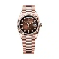 Rolex Day Date 128235 Brown ombré Diamonds Dial
