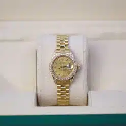 Alternative view of Rolex Datejust 6917 Aftermarket Dial, Lugs, Bezel, Bracelet 26mm Yellow Gold Watch