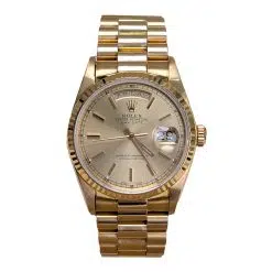 Rolex 36mm 18038 Day-Date 18K Yellow Gold Champagne Dial Watch