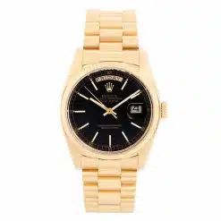 Rolex 18038 Day-date Black Dial Yellow Gold 36mm