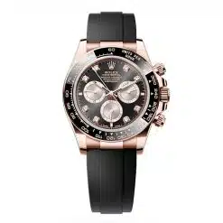 Rolex 126515LN Black Diamond 40mm Everose Gold Oysterflex Watch