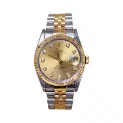 Rolex 16233 Datejust 36mm Champagne Diamond Jubilee Watch