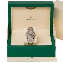 Alternative view of Rolex Datejust 126231-0014 Slate/Gray Dial Oystersteel and 18K Rose gold Oyster Bracelet