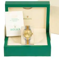 Alternative view of Rolex 16233 Datejust Champagne Diamond Jubilee 36mm Watch