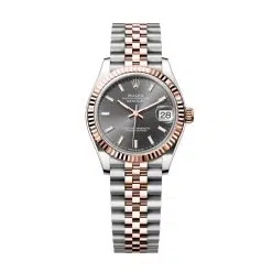 Rolex Datejust 278271-0018 Slate 31mm Dial Fluted Bezel Jubilee Bracelet 18k Everose Gold and Stainless Steel Watch