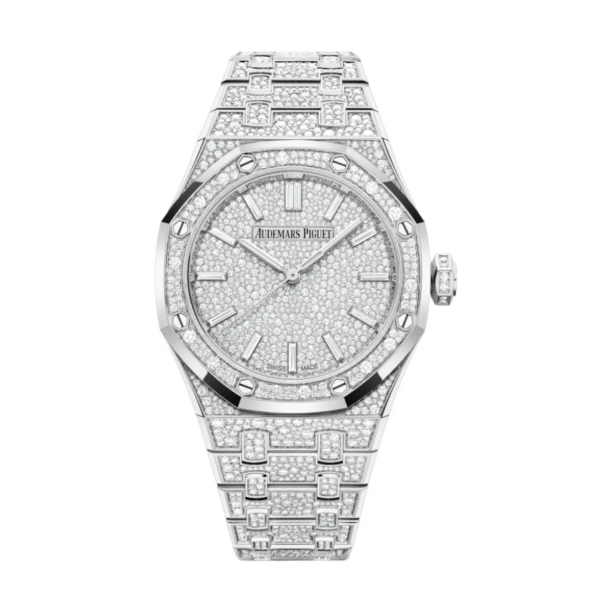 Audemars Piguet 15552BC.ZZ.1358BC.01 Royal Oak 18-Carat White Gold Set with Diamonds 37mm Dial 18-Carat White Gold Set with Diamonds Bracelet Watch