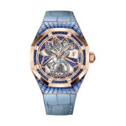Audemars Piguet 26228OR.SS.D314CR.01 Royal Oak Concept Skeleton 38.5mm Dial Light Blue Alligator Strap Watch