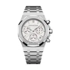 Audemars Piguet 26240ST.OO.1320ST.07 Royal Oak Silver-Toned with “Grande Tapisserie" Pattern 41mm Dial Stainless Steel Bracelet Watch