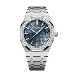 Audemars Piguet 77451ST.ZZ.1361ST.04 Royal Oak “Bleu nuit nuage 50” with “Grande Tapisserie” Pattern 34mm Dial Stainless Steel Bracelet Watch