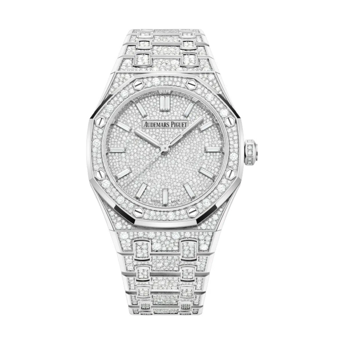 Audemars Piguet 77452BC.ZZ.1365BC.01 Royal Oak 18-Carat White Gold Set with Diamonds 34mm Dial 18-Carat White Gold Set with Diamonds Bracelet Watch