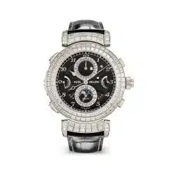 Patek Philippe 6300-400G-001 GRAND Complications Ebony Black Opaline Dial Black Alligator Leather Strap